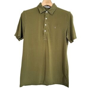 Criquet Slim Fit Top Shelf Range Polo Mens M Olive Green Performance Athleisure